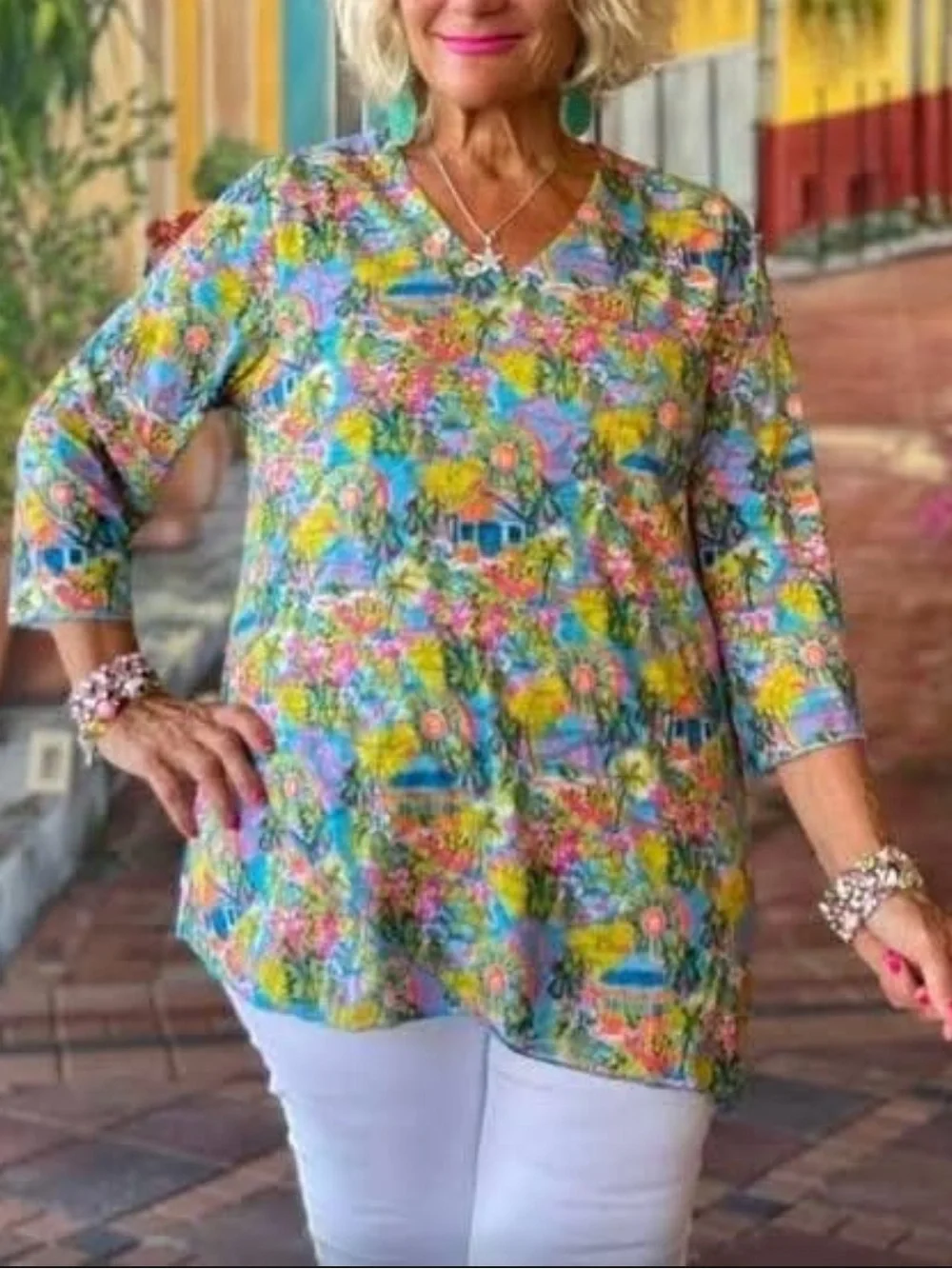 Lulu-B Island Getaway Asymmetric Tunic size 2X NWT